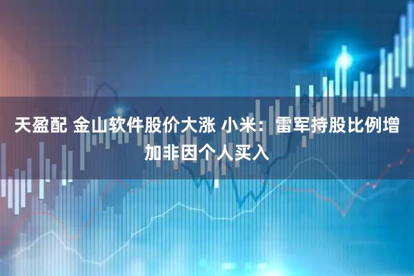 天盈配 金山软件股价大涨 小米：雷军持股比例增加非因个人买入