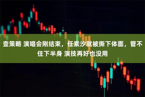 壹策略 演唱会刚结束，任素汐就被撕下体面，管不住下半身 演技再好也没用