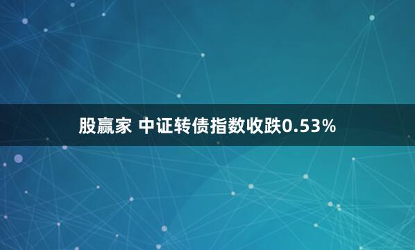 股赢家 中证转债指数收跌0.53%
